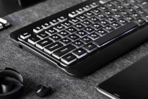 Клавіатура мембранна 2E KS120 104key, USB-A, EN/UK, White LED, чорний 2E-KS120UB_UA