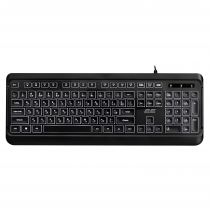 Клавіатура мембранна 2E KS120 104key, USB-A, EN/UK, White LED, чорний 2E-KS120UB_UA