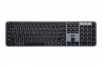 Клавиатура мембранная 2E KS240 110key, WL/BT, EN/UK, серо-чёрный 2E-KS240WG_UA