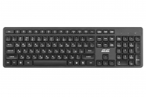 Клавиатура мембранная 2E KS260 106key, WL, EN/UK, чёрный 2E-KS260WB