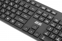 Клавиатура мембранная 2E KS260 106key, WL, EN/UK, чёрный 2E-KS260WB