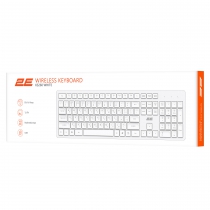Клавиатура мембранная 2E KS260 106key, WL, EN/UK, белый 2E-KS260WWH_UA