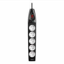 Удлинитель сетевой 2E 10м, 5xТипF, 16A, фильтр, чёрный 2E-SP515M10BK