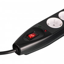 Удлинитель сетевой 2E 10м, 5xТипF, 16A, фильтр, чёрный 2E-SP515M10BK