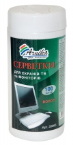 Салфетки для экранов ТВ и мониторов, 100шт. Арника 30666