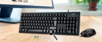 Комплект клавіатура та миша Genius KM-100SE, AI, EN/UKR, чорний 31330009410
