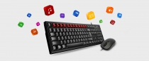 Комплект клавіатура та миша Genius KM-100SE, AI, EN/UKR, чорний 31330009410