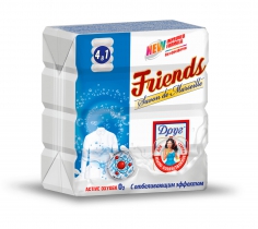Мыло хозяйственное "Друг" Экопак с отбил.эффект. 4х125 грамм 364653