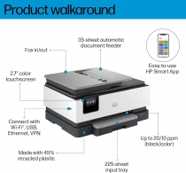Багатофункціональний пристрій A4 HP OfficeJet Pro 8123 з Wi-Fi 405W0C