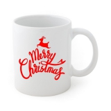 Горнятко з новорічним принтом "Merry Christmas" біле 45_Cwhite