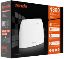 Маршрутизатор TENDA 4G03 N300, 4G/LTE, 1xFE LAN, 1xFE LAN/WAN, Cлот для SIM-карты