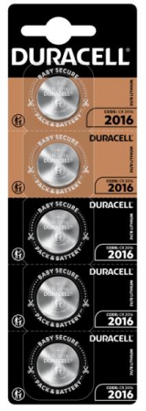Батарейка DURACELL DL2016 DSN уп. 1х5 шт. 5010979