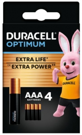 Батарейка DURACELL LR03 KPD 04*10 Optimum уп. 1x4 шт. 5015596