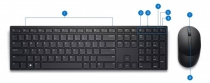 Комплект Dell Pro Wireless Keyboard and Mouse - KM5221W - Ukrainian (QWERTY) 580-AJRT