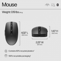 Миша HP 710 Rechargeable Silent, USB-A/WL/BT, чорний 6E6F2AA