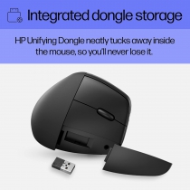 Миша HP 920 Ergonomic Vertical, WL/BT, чорний 6H1A4AA