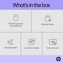 Миша HP 920 Ergonomic Vertical, WL/BT, чорний 6H1A4AA