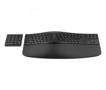 Клавіатура мембранна HP 960 BLK Ergonomic split-zone, 112key, BT, EN/UK, чорний 7E755AA