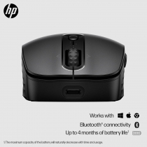Миша HP 690 Rechargeable, BT, чорний 7M1D4AA
