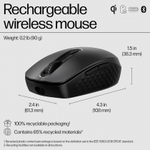 Миша HP 690 Rechargeable, BT, чорний 7M1D4AA