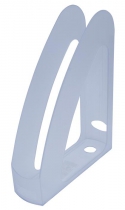 Лоток пластиковый для бумаг вертикальный "Радуга" с передней стінкой, JOBMAX, прозрачный Арника 80534