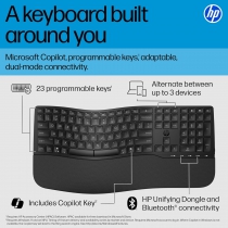 Клавіатура мембранна HP 680 Comfort Dual-Mode 111key, BT, EN/UK, чорний 8T6L8AA