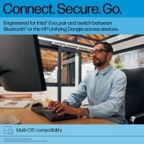 Клавіатура мембранна HP 680 Comfort Dual-Mode 111key, BT, EN/UK, чорний 8T6L8AA