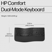 Клавіатура мембранна HP 680 Comfort Dual-Mode 111key, BT, EN/UK, чорний 8T6L8AA