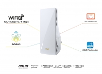 Повторитель Wi-Fi сигнала ASUS RP-AX56 AX1800 1хGE LAN MESH 90IG05P0-MO0410
