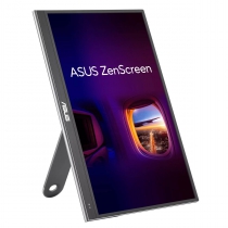 Монітор портативний Asus 15.6" ZenScreen MQ16AHE mHDMI, USB-C, OLED, 1ms, DCI-P3 100%, HDR10, Cover 90LM07SV-B02170
