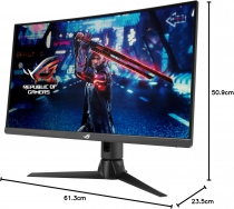 Монітор Asus 27&quot; ROG Strix XG27AQV 2xHDMI, DP, Audio, IPS, 2560x1440, 170Hz, 1ms, sRGB 120%, CURVED, AdaptiveSync, Pivot, HDR400 90LM08G0-B01A70