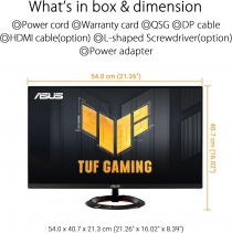 Монітор Asus 23.8&quot; TUF Gaming VG249Q3R 2xHDMI, DP, MM, IPS, 180Hz, 1ms, sRGB 100%, AdaptiveSync 90LM0AE1-B01E70