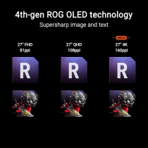 Монітор Asus 26.5" ROG Swift PG27UCDM 2xHDMI, DP, USB-C, 3xUSB, QD-OLED, 3840x2160, 240Hz, 0.03ms, DCI-P3 99%, FreeSync, Pivot, HDR400 90LM0B30-B01971