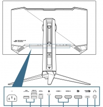 Монітор Asus 26.5" ROG Swift PG27UCDM 2xHDMI, DP, USB-C, 3xUSB, QD-OLED, 3840x2160, 240Hz, 0.03ms, DCI-P3 99%, FreeSync, Pivot, HDR400 90LM0B30-B01971