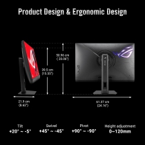 Монитор Asus 27" ROG Strix 5K XG27JCG 2xHDMI, DP, USB-C, 3xUSB, IPS, 5120x2880, 180Hz, 0.03ms, DCI-P3 97%, FreeSync, Pivot, HDR600 90LM0CE0-B01371