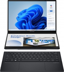 Ноутбук ASUS Zenbook DUO UX8406CA-QL214X 14" FHD OLED, Intel Ultra 7 255H, 32GB, F2TB, UMA, Win11P, Серый 90NB14X1-M00BR0