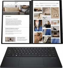 Ноутбук ASUS Zenbook DUO UX8406CA-QL214X 14" FHD OLED, Intel Ultra 7 255H, 32GB, F2TB, UMA, Win11P, Серый 90NB14X1-M00BR0