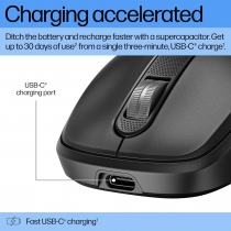 Миша HP 510 Ultra-Fast Rechargeable, WL, чорний 9C2F6AA