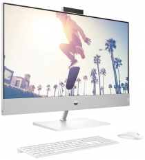 Комп&#39;ютер персональний моноблок HP Pavilion 27" FHD IPS AG, Intel i5-13400T, 16GB, F512GB, UMA, WiFi, кл+м, DOS, білий 9D3Q8EA
