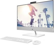 Комп&#39;ютер персональний моноблок HP Pavilion 27" FHD IPS AG, Intel i5-13400T, 16GB, F512GB, NVD1650-4, WiFi, кл+м, DOS, білий 9D3Q9EA