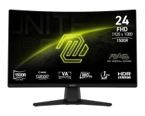 Монітор MSI 23.6" MAG 242C HDMI, DP, Audio, IPS, 180Hz, 1ms, sRGB 115%, CURVED, FreeSync 9S6-3BC31T-009