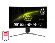 Монітор MSI 27" MAG 27C6PF 2xHDMI, DP, Audio, VA, 180Hz, 0.5ms, sRGB 93%, CURVED, AdaptiveSync, HAS 9S6-3CE14M-008