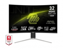 Монітор MSI 31.5" 325CQRF-QD-E2 2xHDMI, DP, USB-C, 2xUSB, VA, 2560x1440, 180Hz, 0.5ms, sRGB 141%, CURVED, AdaptiveSync, HAS 9S6-3DC14H-093