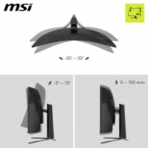 Монитор MSI 31.5" MAG 325CQPF-E18 2xHDMI, DP, Audio, VA, 2560x1440, 180Hz, 0.5ms, sRGB 111%, CURVED, AdaptiveSync, HAS 9S6-3DC14H-201