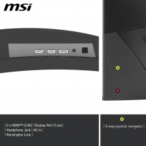 Монитор MSI 31.5" MAG 325CQPF-E18 2xHDMI, DP, Audio, VA, 2560x1440, 180Hz, 0.5ms, sRGB 111%, CURVED, AdaptiveSync, HAS 9S6-3DC14H-201