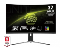 Монітор MSI 31.5" MAG 32CQ6PF 2xHDMI, DP, Audio, VA, 2560x1440, 180Hz, 0.5ms, sRGB 101%, CURVED, AdaptiveSync, HAS 9S6-3DC94M-010