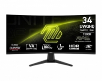 Монітор MSI 34&quot; MAG 346CQ 2xHDMI, DP, Audio, VA, 3440x1440, 21:9, 180Hz, 1ms, sRGB 100%, CURVED, AdaptiveSync 9S6-3DD71M-001