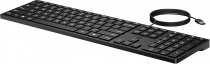 Клавіатура мембранна HP 320K, 109key, USB-A, EN/UK, чорний 9SR37UT