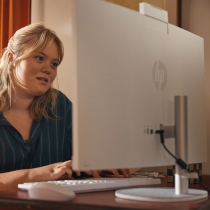 Комп&#39;ютер персональний моноблок HP All-in-One 27" FHD IPS AG, Intel i3-N300, 8GB, F512GB, UMA, WiFi, кл+м, DOS, білий A45E2EA