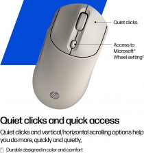 Миша HP 400 Quiet, WL/BT, maple AZ7B6AA